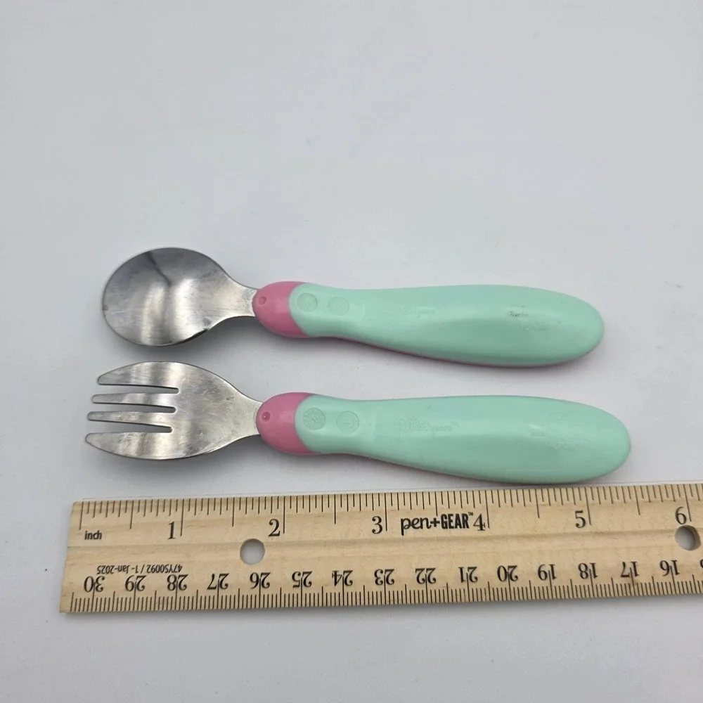 Disney‎ Princess 2 Pc Fork & Spoon Set Flatware First Years Toddler By Tomy